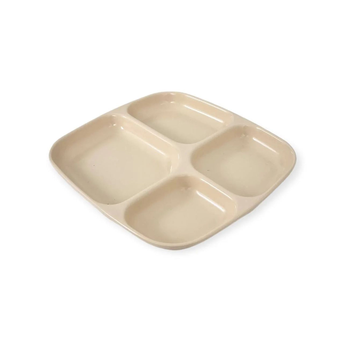PLATO CUADRADO 4 DIVISIONES MELAMINA BEIGE TAV9811PTDCU4