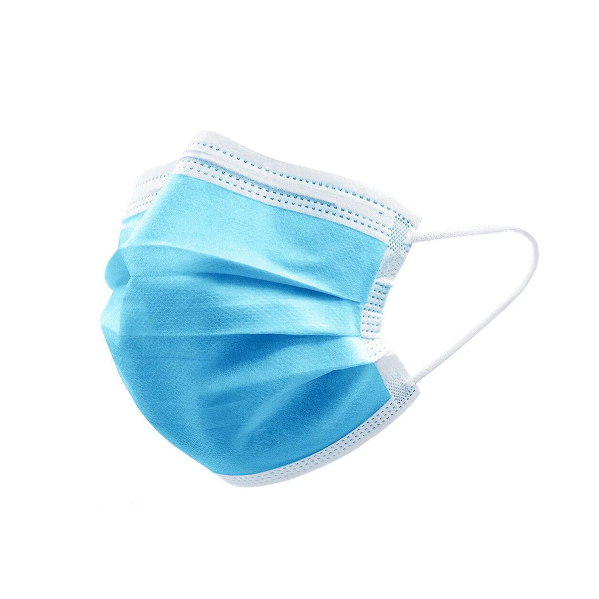 CUBREBOCA TRICAPA TERMOSELLADO PLISADO DESECHABLE AZUL