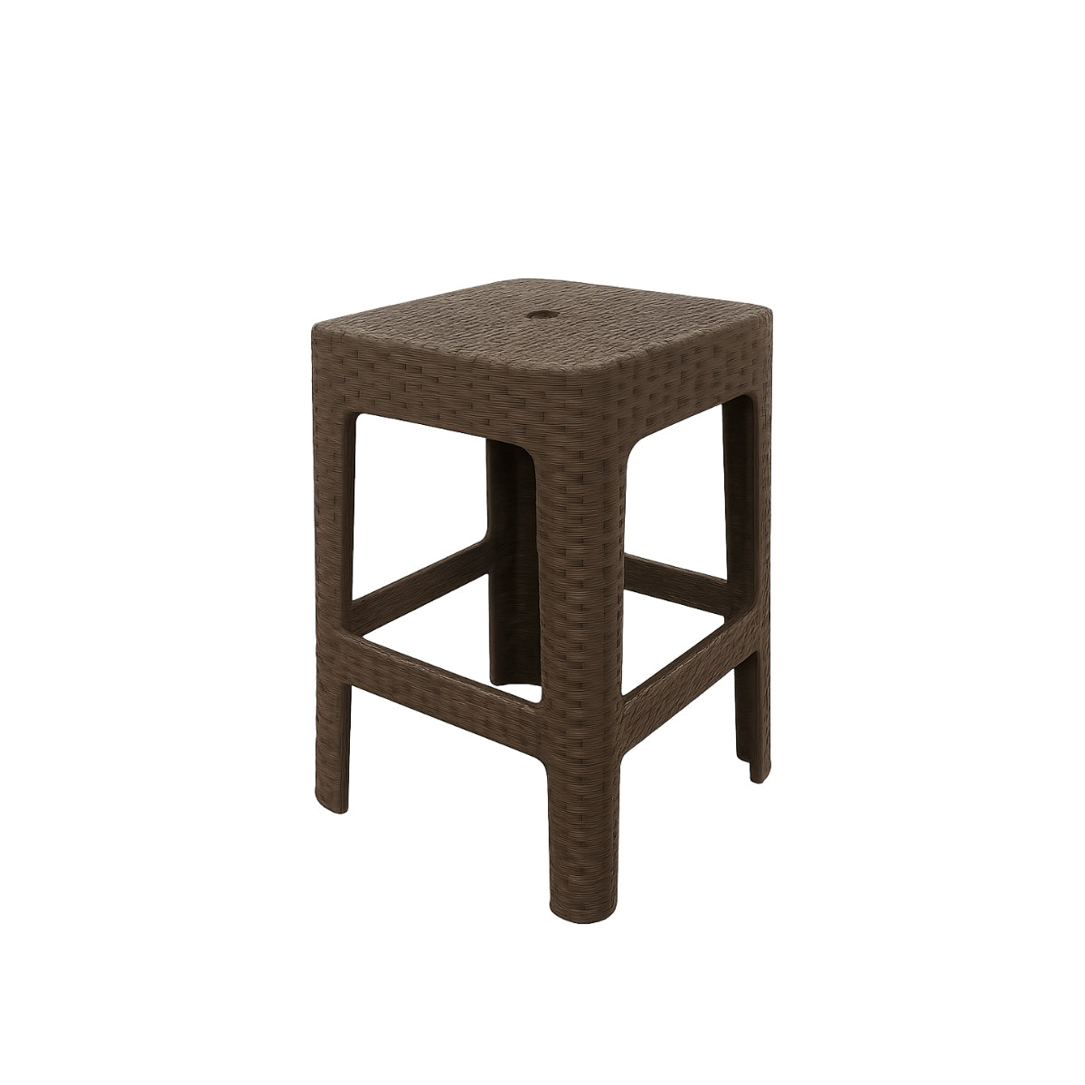 BANCO RATTAN CUADRADO L36 A 45 CHOCOLATE BARC0006