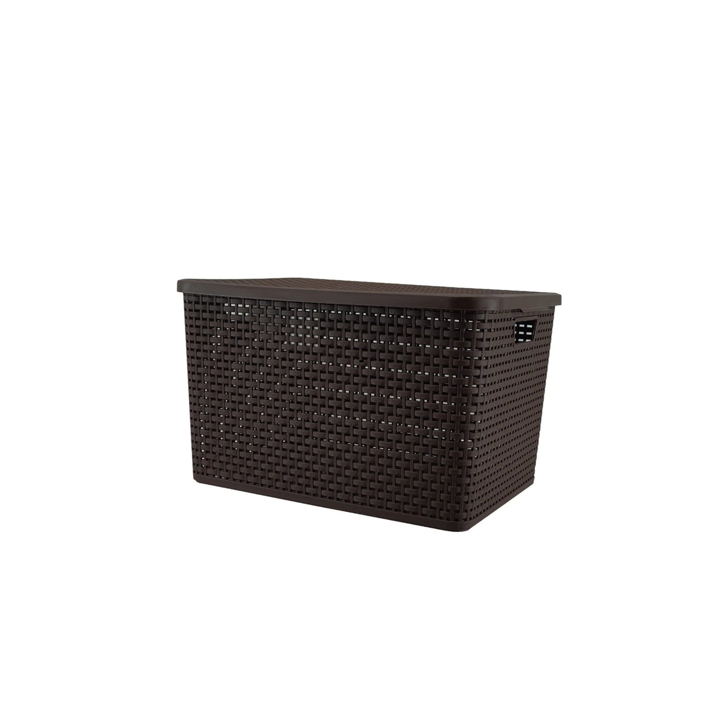 CAJA RATTAN C/TAPA MEDIANA L 46.2 CHOCOLATE CRMD0006