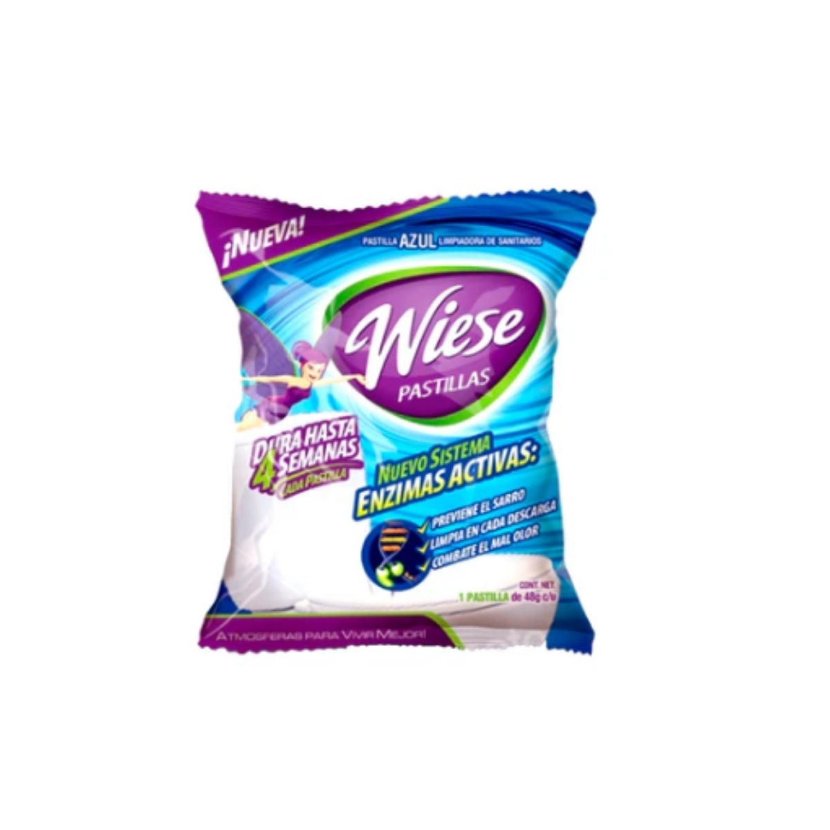 PASTILLA AZUL LIMPIADORA (P/30 DIAS) "WIESE" 48 GRS