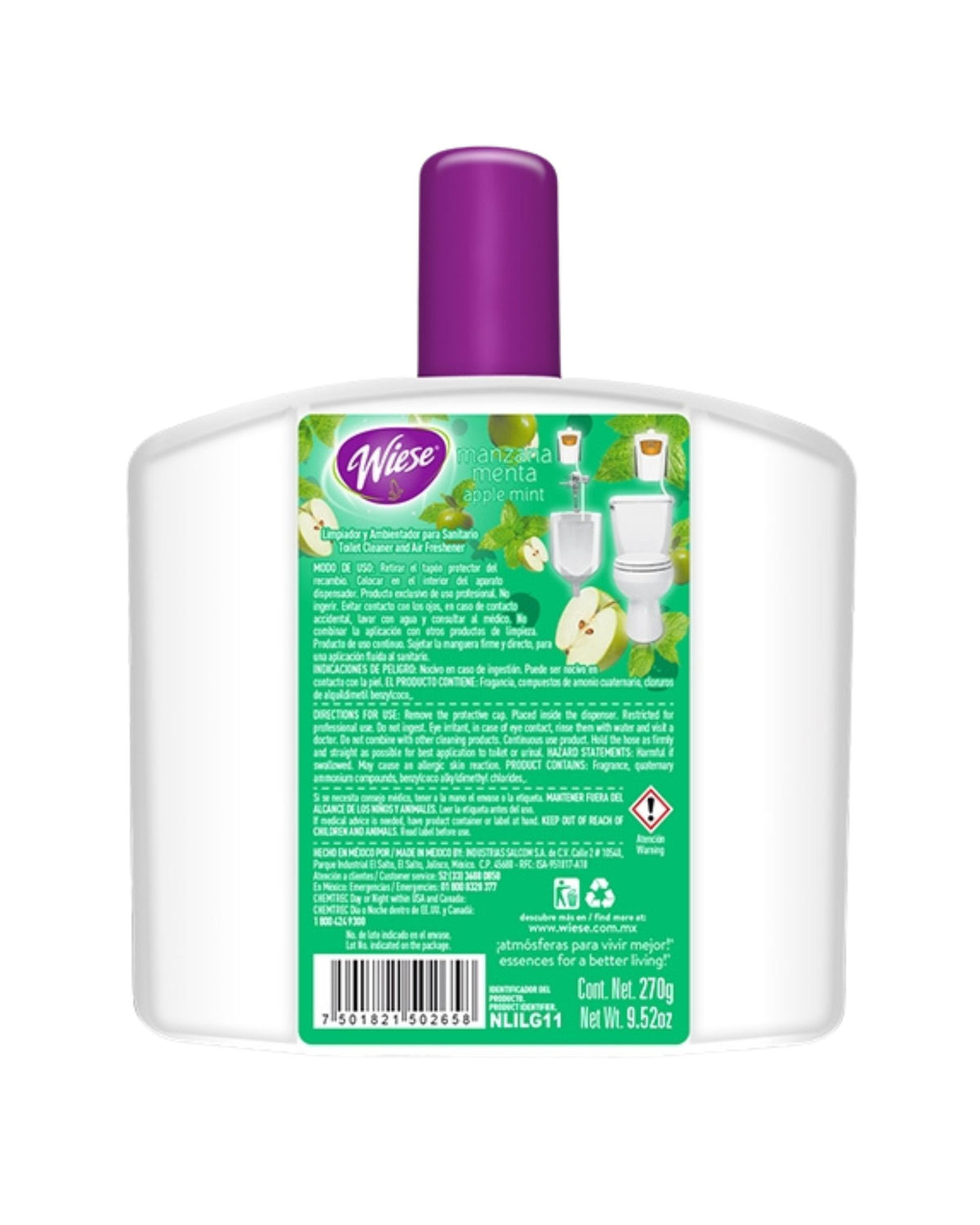 REPUESTO LIQUIDO GOTEADOR MANZANA MENTA NUEVA PRESENTACION "WIESE" 9.52 OZ