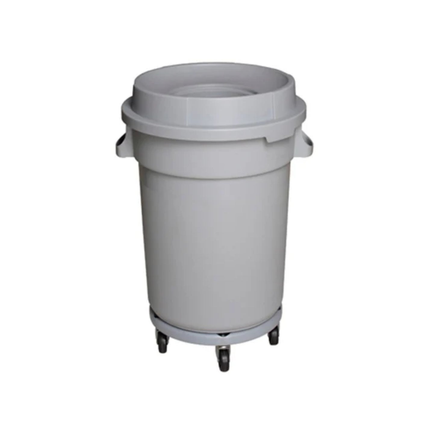 BOTE REDONDO TAPA T/EMBUDO C/DOLLY 120 LITROS DUST7504