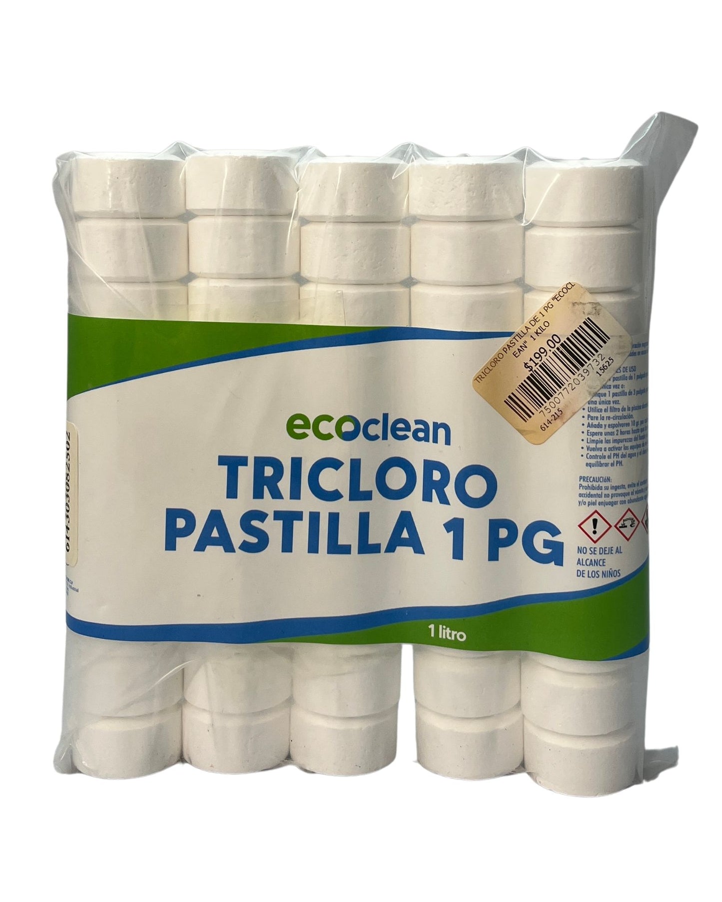 TRICLORO PASTILLA DE 1 PG "ECOCLEAN" 1 KILO