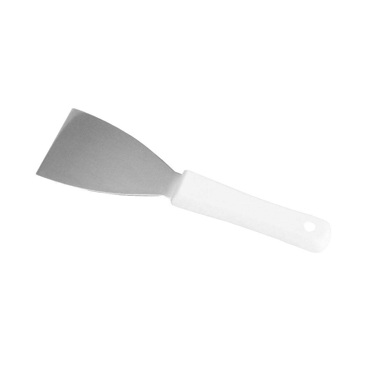 ESPATULA MULTIUSOS 3" HOJA DE ACERO INOX MANGO COLOR BCO 9203W