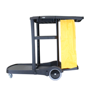 CARRO DE CONSERJE CON TAPA COLOR NEGRO MEDIDAS: 130*54.5*100 CM DUST8180