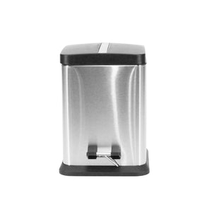 BOTE SILVER DE AC. INOX. C/PEDAL 12 LTS. 24 X 28 X 40 CMS.0 CMS. ALTURA DUST7534B