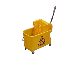 CUBETA 20 LTS. C/DIVISOR Y EXPRIMIDOR (AMARILLO) B-038