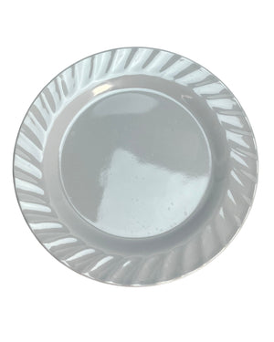 Foto de plato trinche ondulado 10" melamina blanca 103-009-006 — Alco Distribuidora Torreón mayoreo