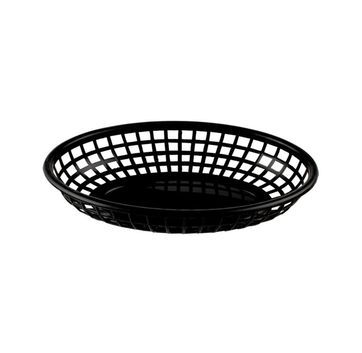 CANASTA FAST FOOD OVAL 23X15X4CM, NEGRO TCANQPI061BK3