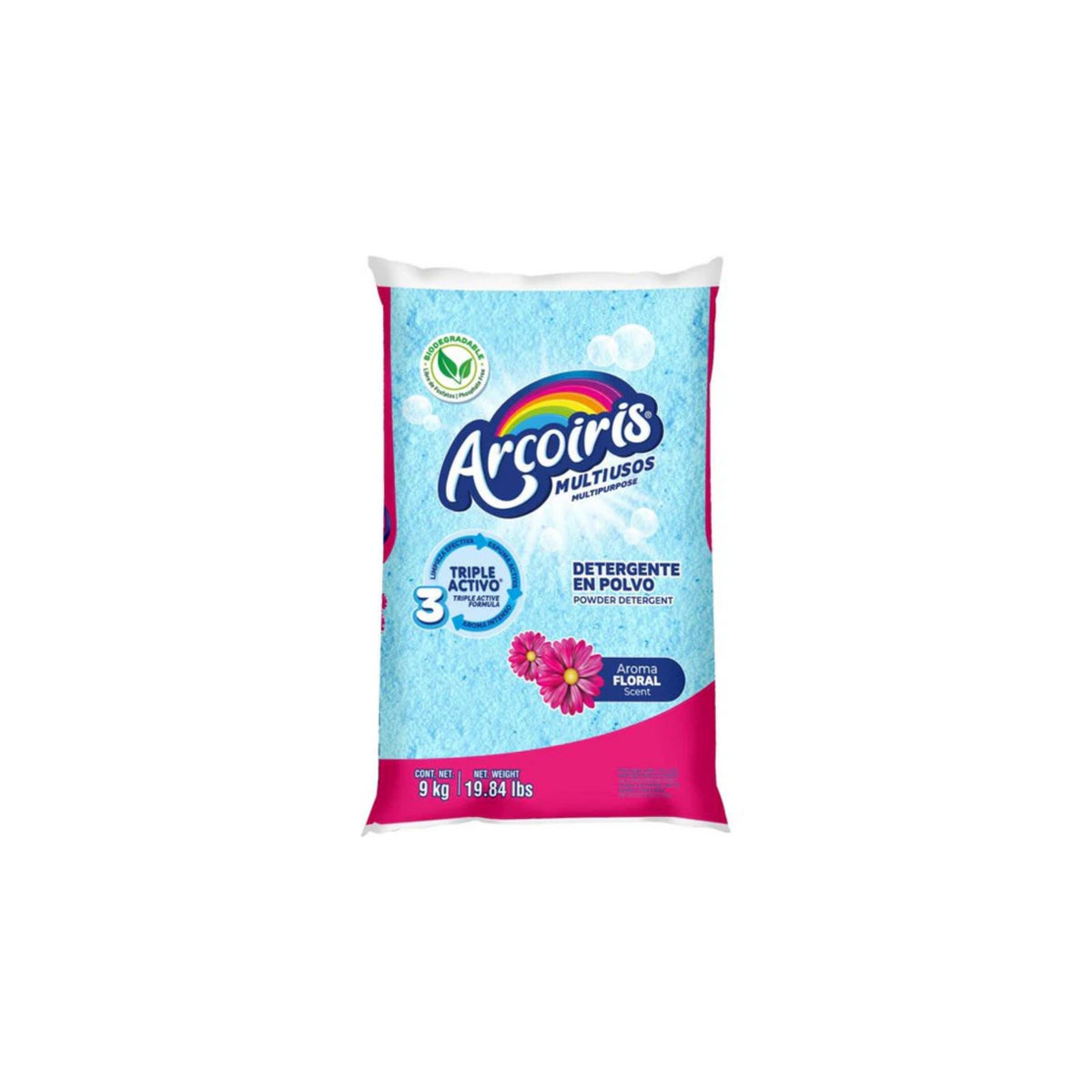 DETERGENTE  EN POLVO ARCOIRIS  9 KILOS