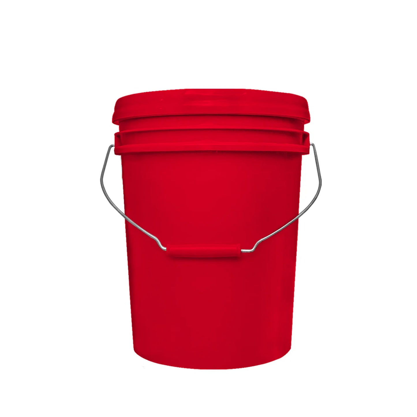 CUBETA INDUSTRIAL C/TAPA Y ASA 10 LTS. ROJA