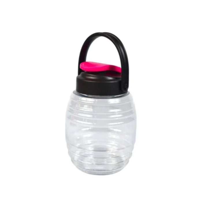TARRO BARRILITO TRANSPARENTE C/TAPA ASA COLGANTE 600 ML