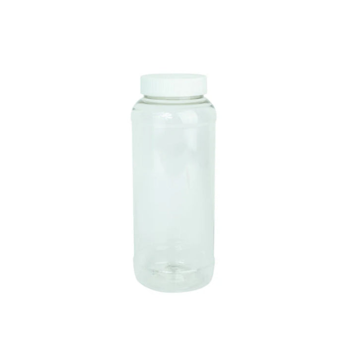 TARRO LISO CON TAPA LISA 1 LTO.  TRANSPARENTE
TAPA BLANCA