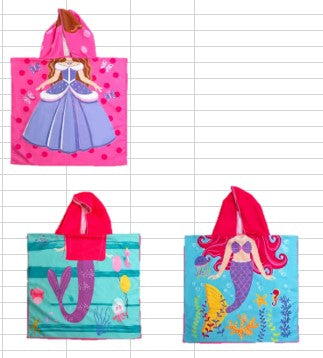 TOALLA PONCHO NIÑA (DISEÑOS SURTIDOS) UNITALLA