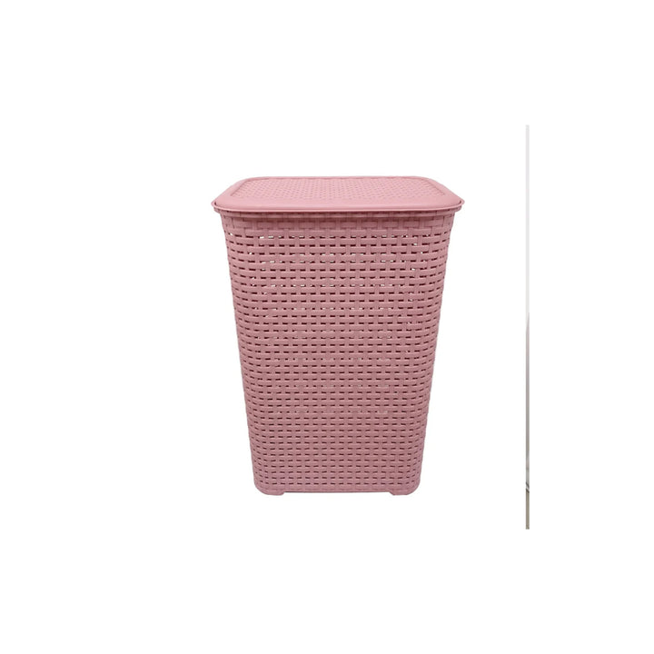 CESTO RATTAN C/TAPA L45.5X33 ROSA MAGNOLIA CESR0077