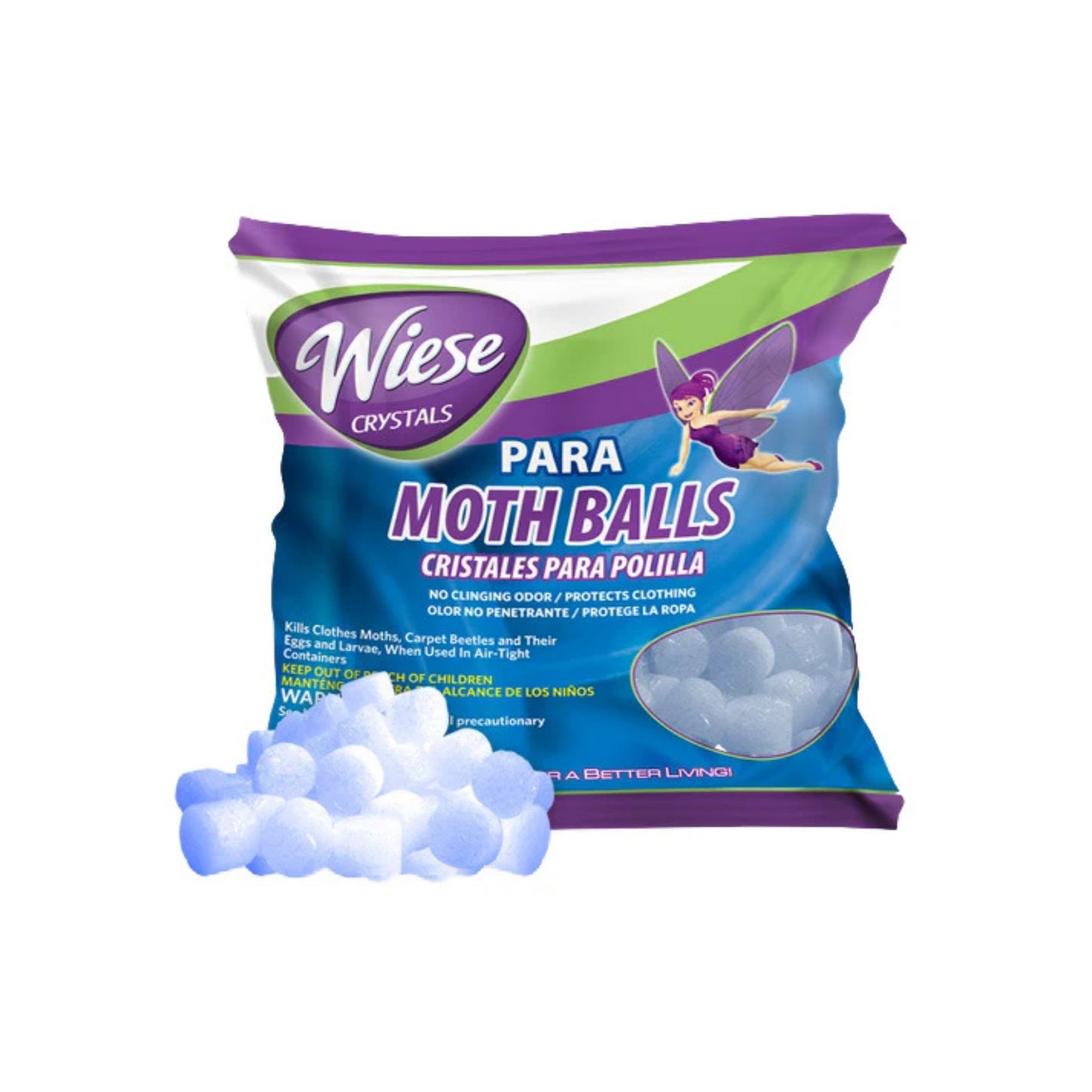 MOTH BALLS (BOLSA CRISTALES PARADICLORO)  "WIESE" 250 GRS.