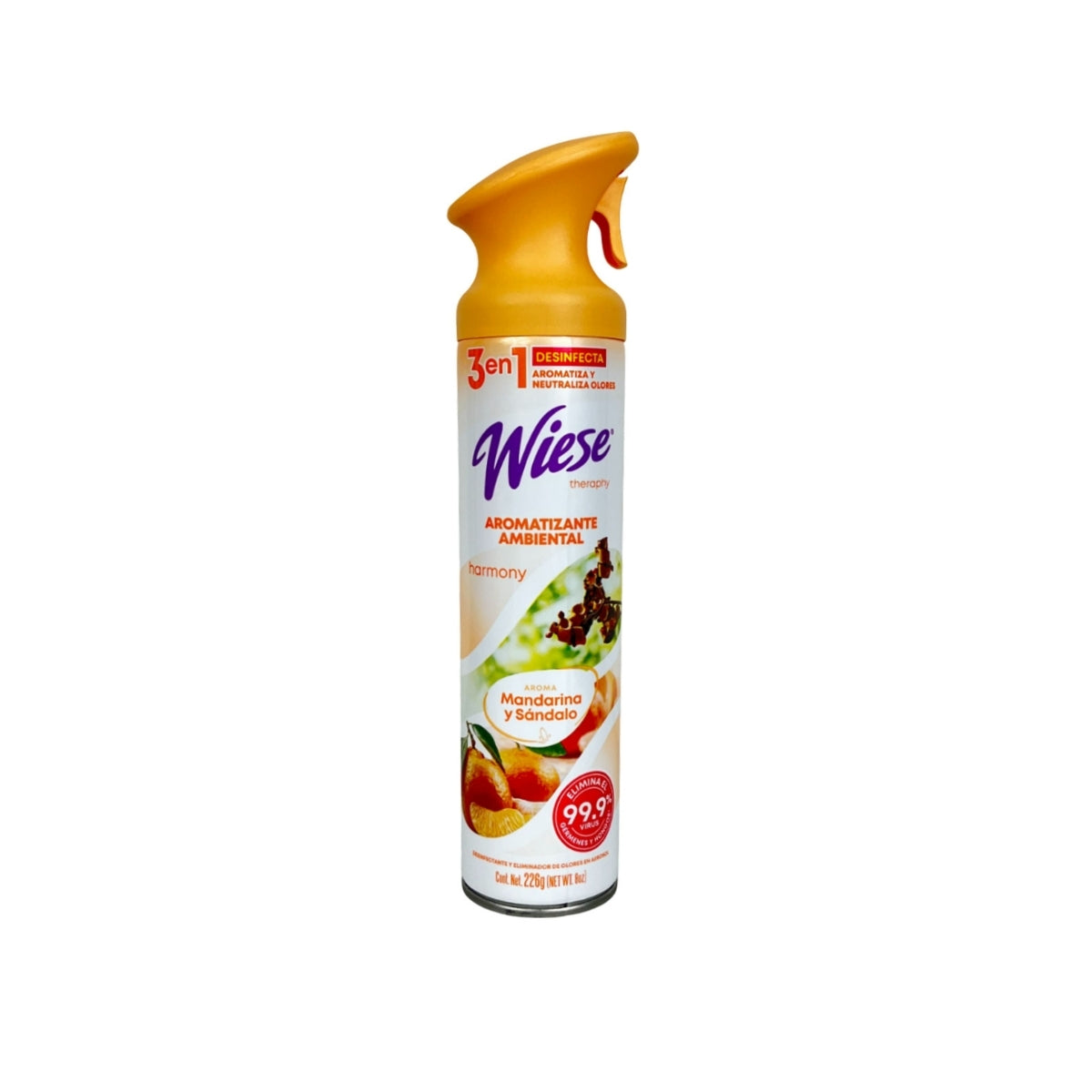 AROMATIZANTE EN AEROSOL PREMIUM MANDARINA SANDALO "WIESE"  8 OZ.