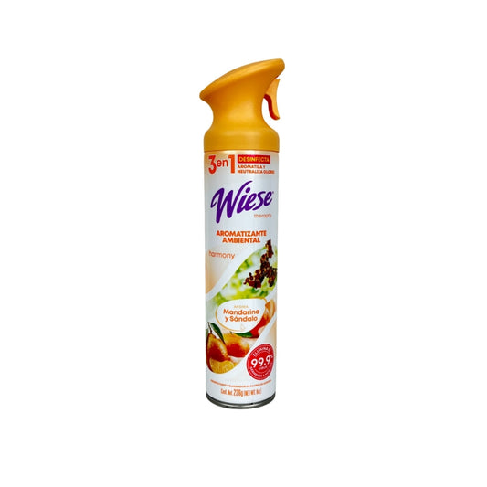 AROMATIZANTE EN AEROSOL PREMIUM MANDARINA SANDALO "WIESE"  8 OZ.