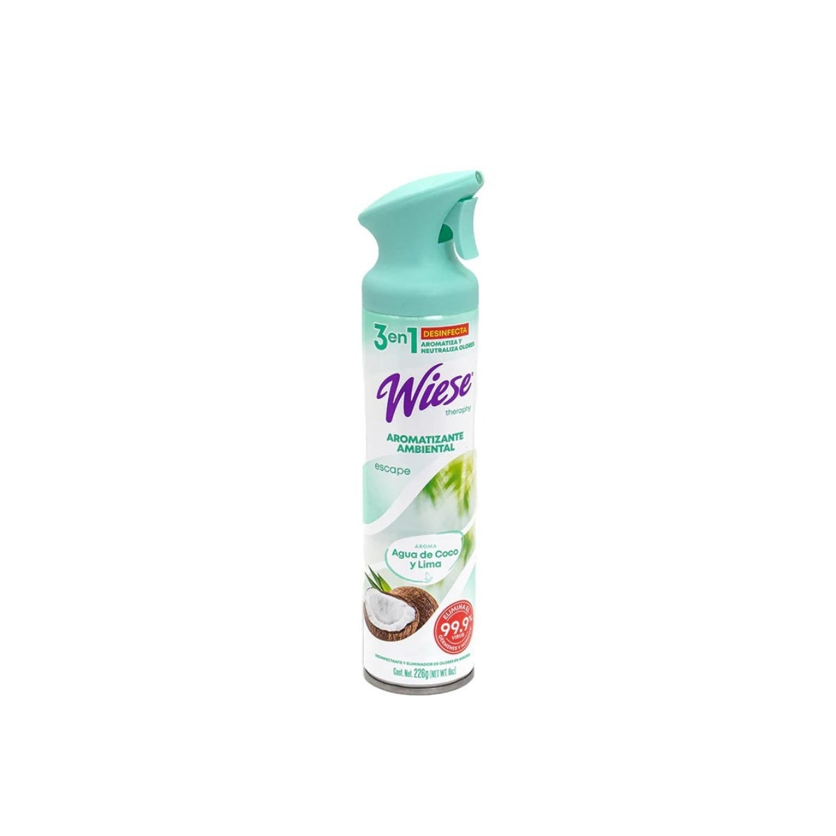 AROMATIZANTE EN AEROSOL PREMIUM AGUA DE COCO Y LIMA "WIESE"  8 OZ.