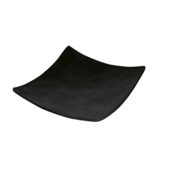 PLATO CUADRADO 24 CMS. MELAMINA JET BLACK
