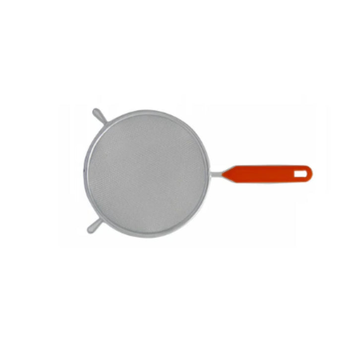 COLADOR CROMADO 14CM MANGO PLASTICO  NARANJA 022-006-014