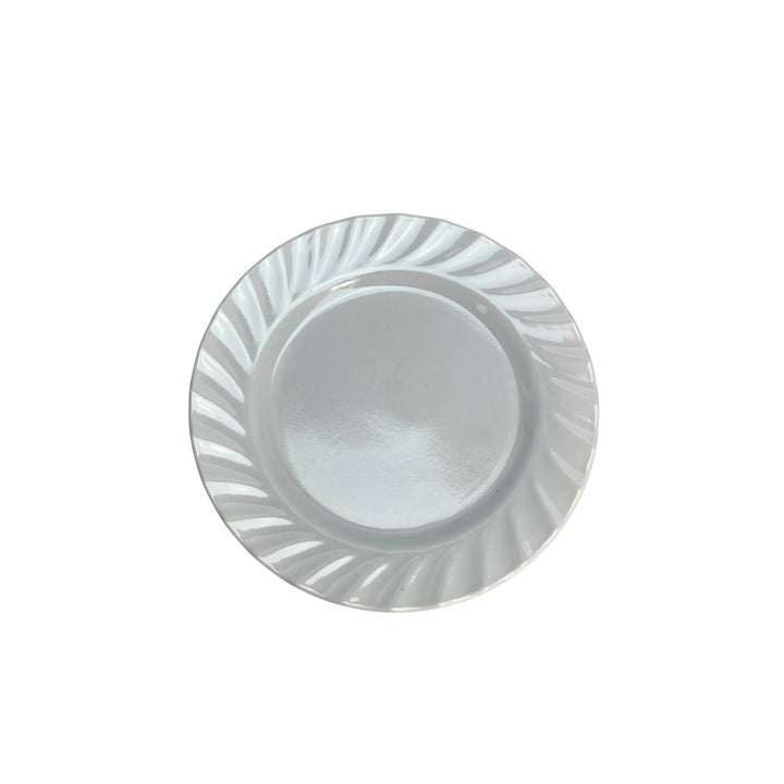 PLATO TRINCHE ONDULADO 10" MELAMINA BLANCA 103-009-006