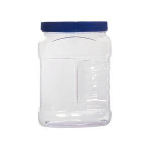 VITROLERO CUADRADO CON TAPA LISA 3.78 LTS. (1 GAL) TRANSPARENTETAPA BLANCA