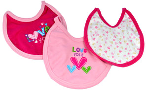 JUEGO 3 BABEROS INTER. CHICOS ROSA E-81716