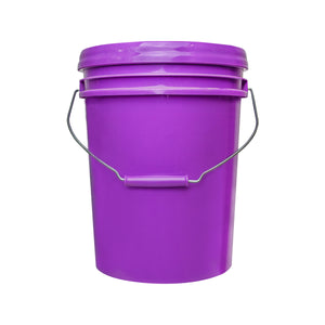 CUBETA INDUSTRIAL C/TAPA Y ASA 10 LTS. MORADA