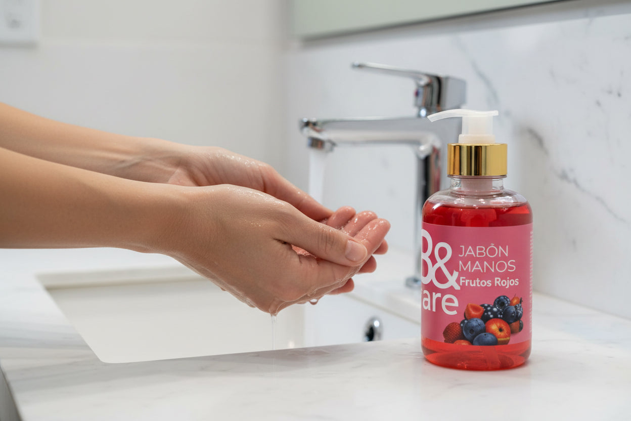 Foto de jabon para manos frutos rojos 250ml — Alco Distribuidora Torreón mayoreo