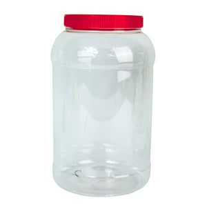 VITROLERO LISO CON TAPA LISA 3.78 LTS. (1 GAL)  TRANSPARENTETAPA BLANCA