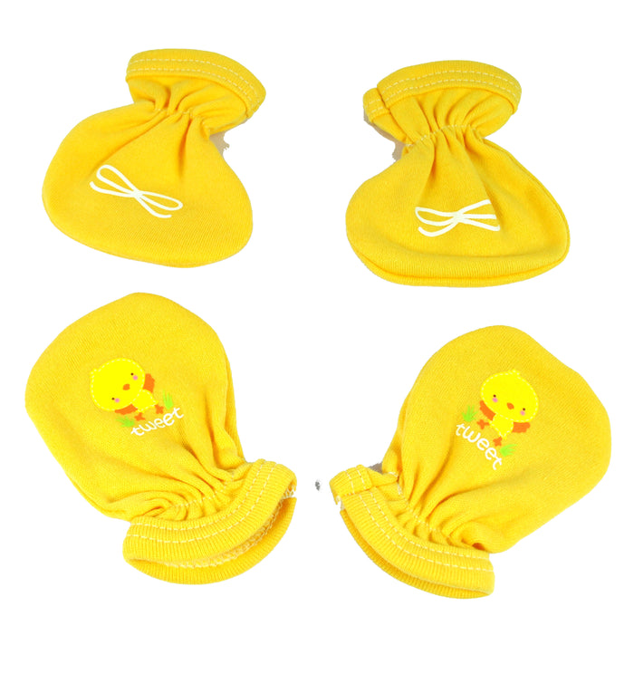 JUEGO DE MANOPLAS Y ZAPINES INTER.C/IMP AMARILLO UNIT. E-71706