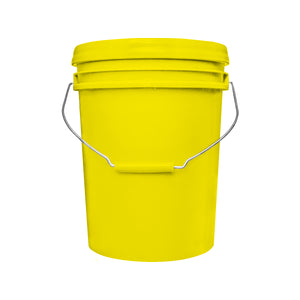 CUBETA INDUSTRIAL C/TAPA Y ASA 10 LTS. AMARILLA