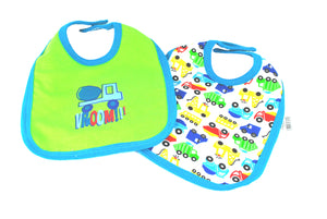 JUEGO C/2 BABEROS INTER C/HULE VELCRO C/IMPR. AZUL E-11146