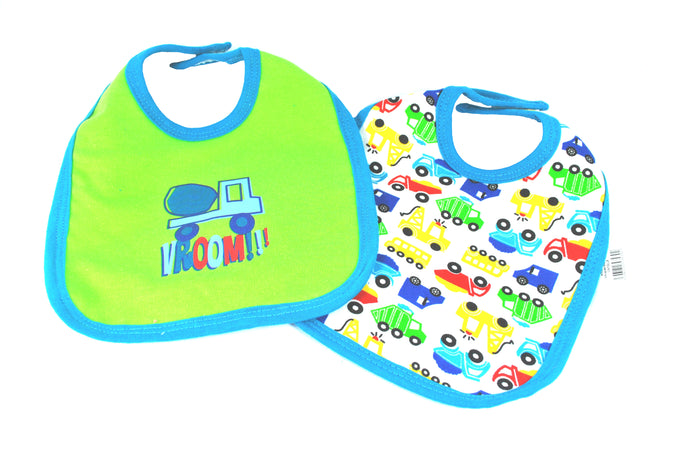 JUEGO C/2 BABEROS INTER C/HULE VELCRO C/IMPR. AZUL E-11146