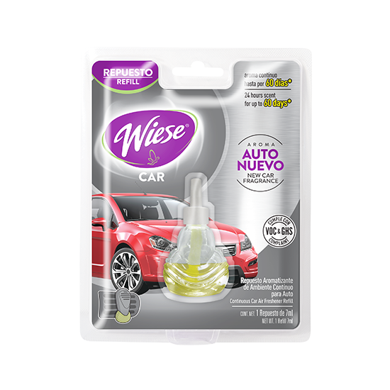 REPUESTO PARA AROMATIZANTE PARA AUTO AUTO NUEVO "WIESE" 7 ML.