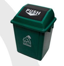 BOTE CUADRADO CON TAPA PUSH 25 LITROS AF07310-PS25