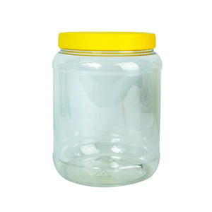 VITROLERO LISO CON TAPA LISA 1.89 LTS. (1/2 GAL)  TRANSPARENTETAPA BLANCA