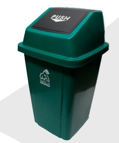 BOTE CUADRADO CON TAPA PUSH 60 LITROS AF07312-PS60