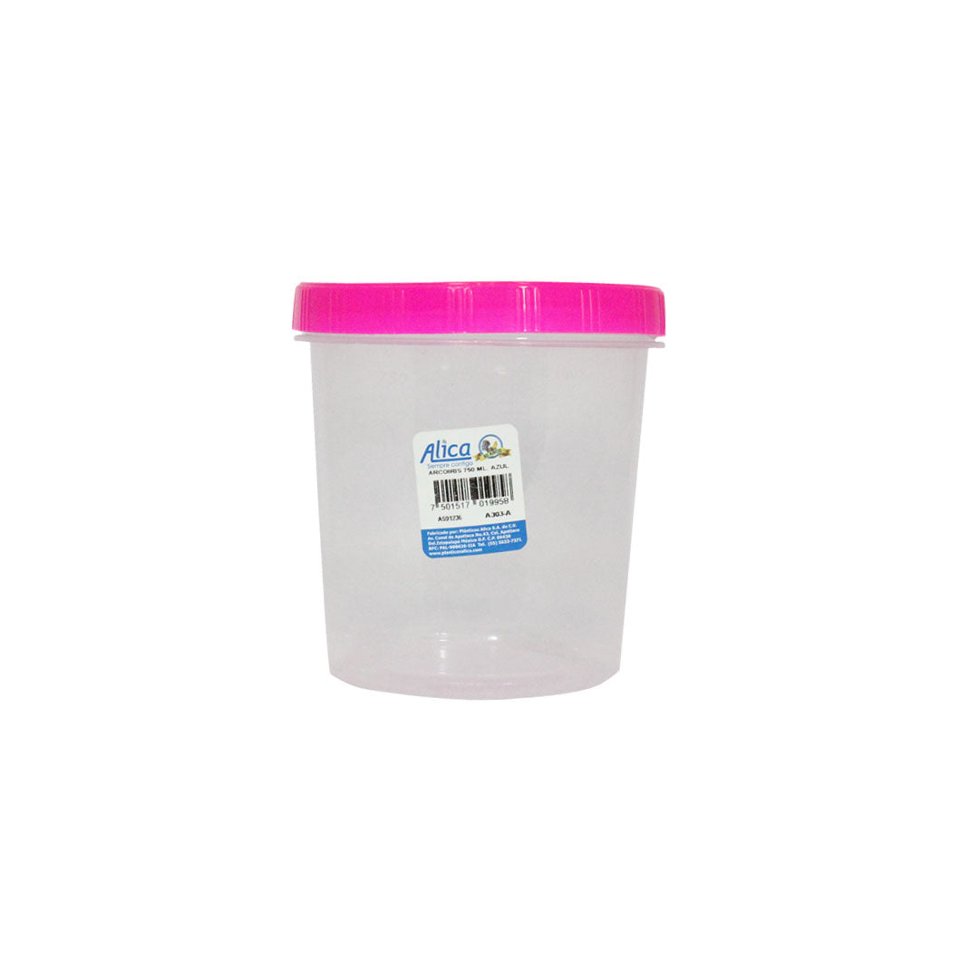 Foto de recipiente arcoiris c/ taparrosca 750 ml — Alco Distribuidora Torreón mayoreo