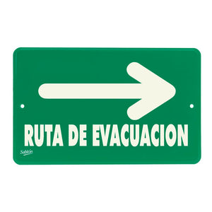 SEÑAL RUTA DE EVACUACION  DER 22.8X15.2 7937F