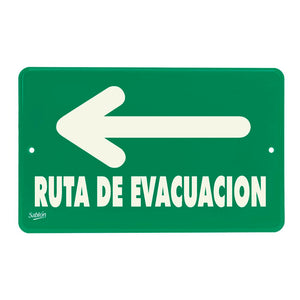 SEÑAL RUTA DE EVACUACION  IZQ 22.8X15.2 7938F