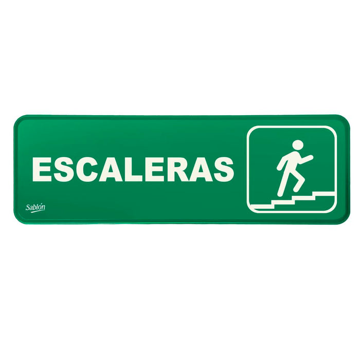 SEÑAL ESCALERAS 23X7.5  FOSFORESCENTE 7911