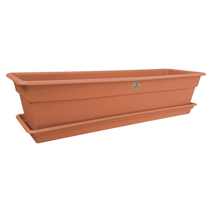 MACETA JARDINERA C/B 2 L46.5 X 19.4 A 15 BARRO MBJA0201