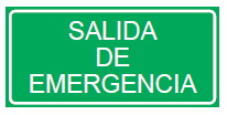 SEÑALAMIENTO SALIDA DE EMERGENCIA 30X23 CMS