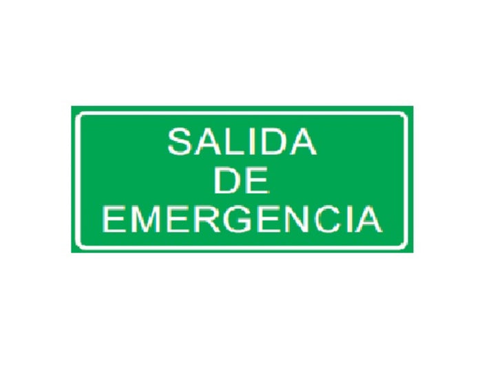 SEÑALAMIENTO ESTIRENO SALIDA EMERGENCIA 30X15 CMS